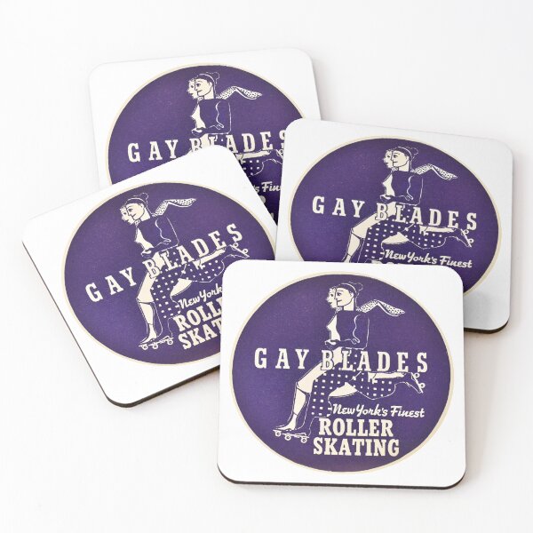 Item preview, Gay Blades New York City New York Roller Skating Rink Sticker Decal Label designed and sold by tislord.