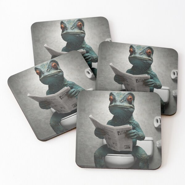 Item preview, Quirky Gecko Bathroom Art designed and sold by vk09.