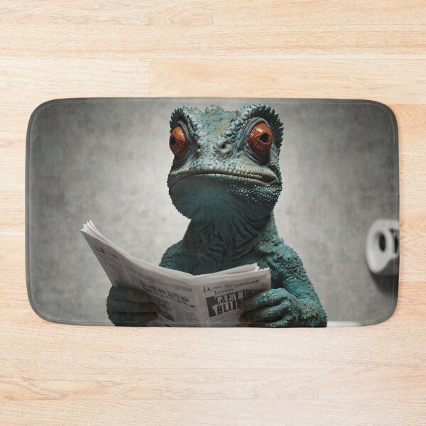 Item preview, Quirky Gecko Bathroom Art designed and sold by vk09.
