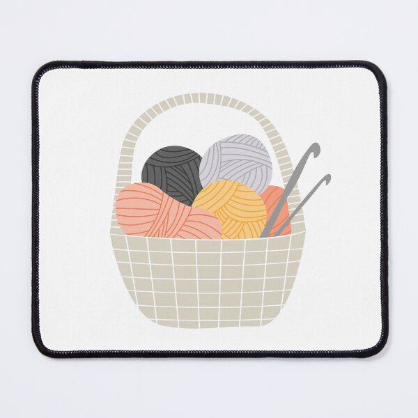 Item preview, Yarn basket and crochet hooks designed and sold by MarleinWinter.