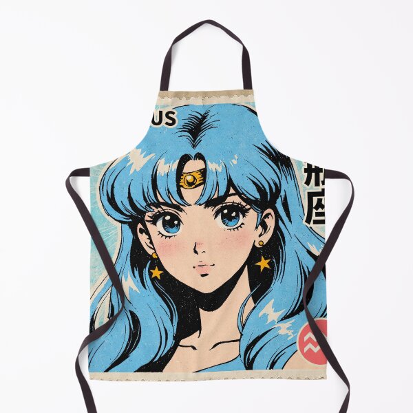 Item preview, Aquarius Zodiac Sign Pretty Anime Girl Vintage Postage Stamp Retro Aesthetic designed and sold by onlyanimevibes.