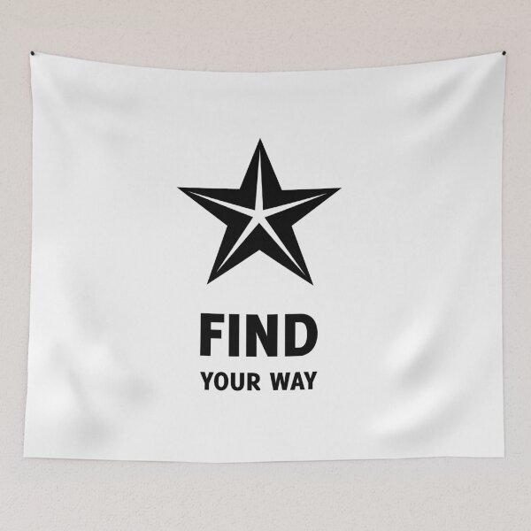 Item preview, Find Your Way – Bold Star Minimalist Design, Unique designed and sold by villacreativa.