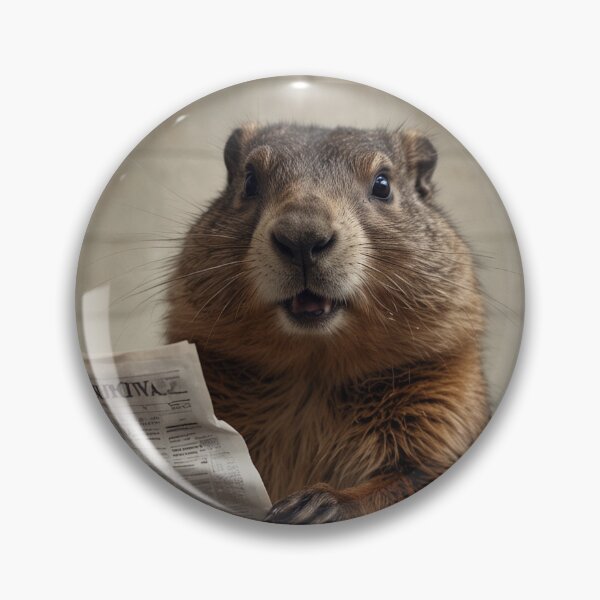 Item preview, Funny Groundhog Reading Newspaper Art designed and sold by vk09.