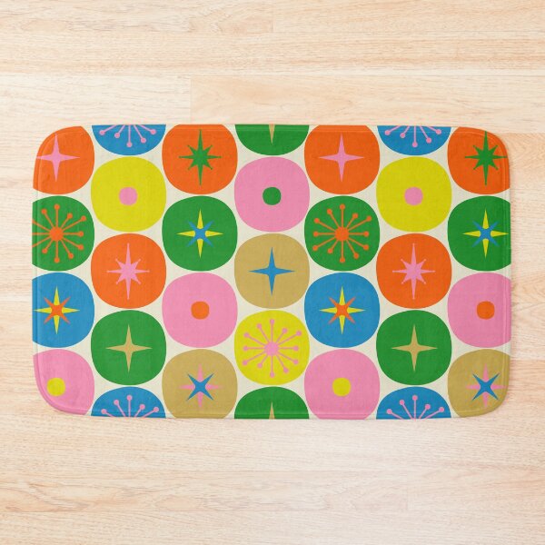 Item preview, Mid Century Modern Atomic Future Colorful Dots and Stars Pattern  designed and sold by kierkegaard.