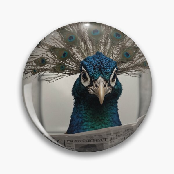 Item preview, Peacock Reading Newspaper Bathroom Humor designed and sold by vk09.