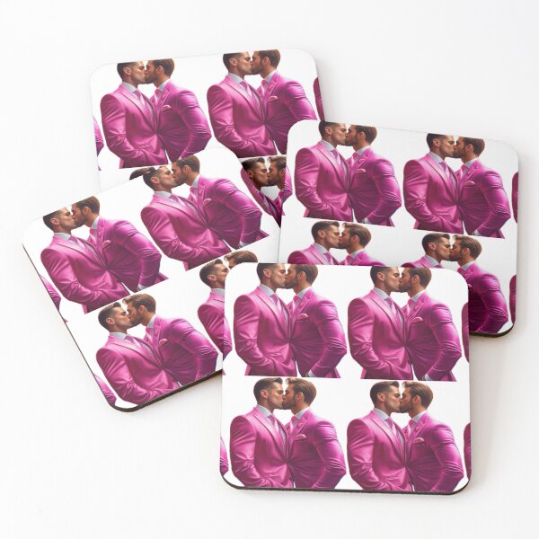 Item preview, Business men in pink suits kiss  designed and sold by PhilDreams.