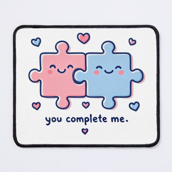 Item preview, Perfect Match Adorable Puzzle Pieces Valentine Art designed and sold by GracePaigePlaza.