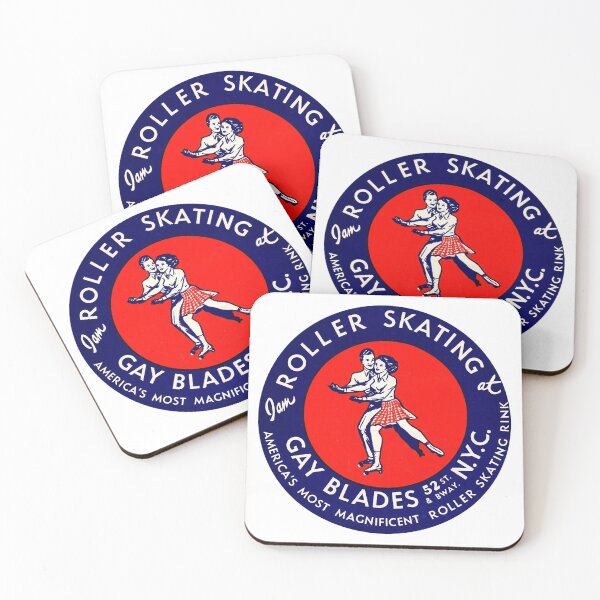 Item preview, Gay Blades New York City New York Roller Skating Rink Sticker Decal Label Design 3 designed and sold by tislord.