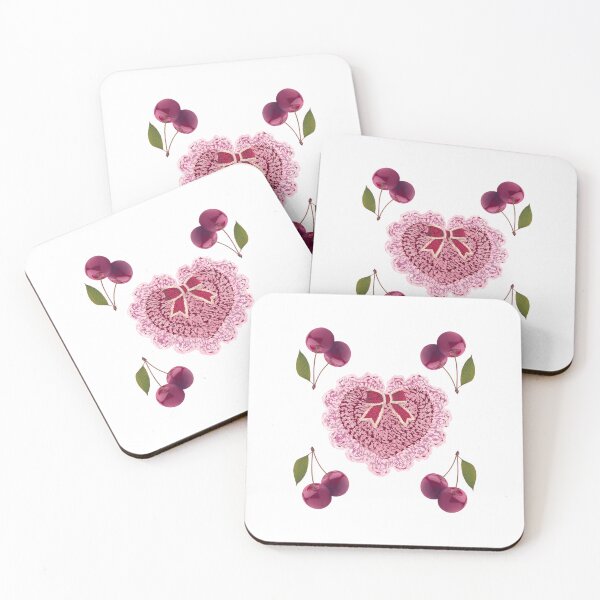 Item preview, Valentine's Day Gift: Beautiful Heart Cherry and Ribbon Illustration designed and sold by Pandositive.