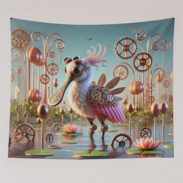 Item preview, Steampunk Roseate Spoonbill designed and sold by Sillytoe.