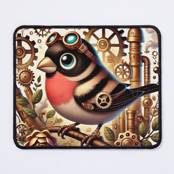 Item preview, Steampunk Rose-Breasted Grosbeak designed and sold by Sillytoe.