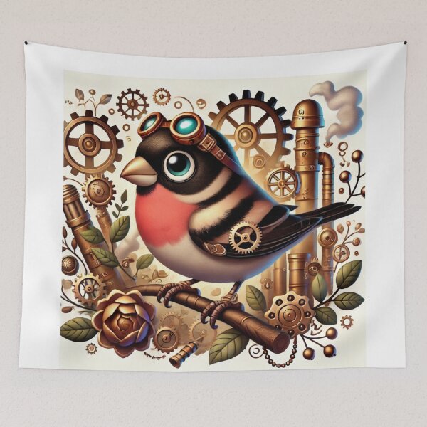 Item preview, Steampunk Rose-Breasted Grosbeak designed and sold by Sillytoe.
