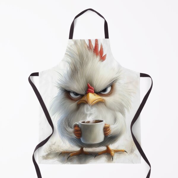 Item preview, Grumpy Chicken with Morning Coffee designed and sold by bloorose.