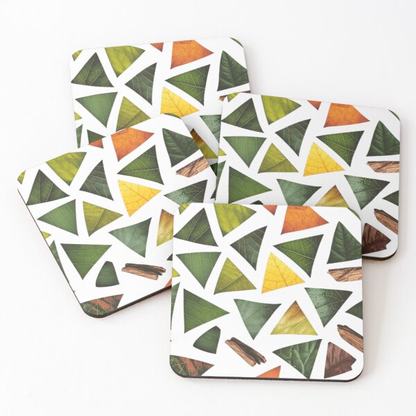 Item preview, Geometric Nature Mosaic Leaf Textures in Triangles designed and sold by MiHaykl.