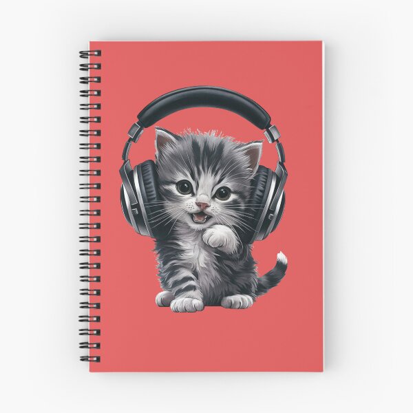Item preview, Musical Kitten with Headphones designed and sold by NiRia Spot.