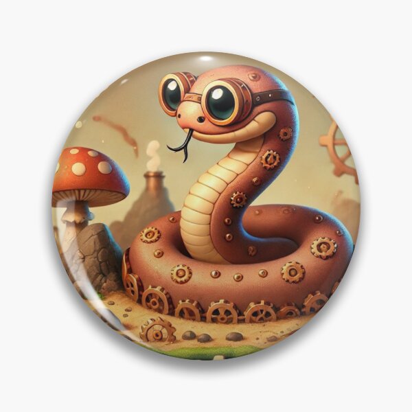 Item preview, Steampunk Rough Earth Snake designed and sold by Sillytoe.