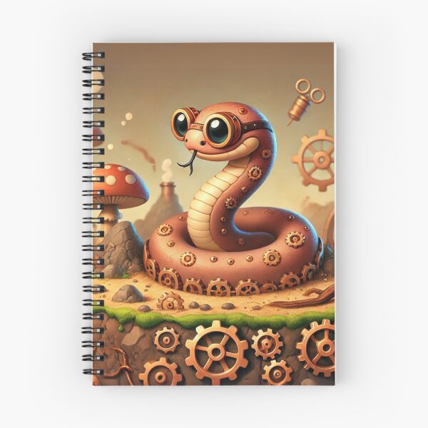 Item preview, Steampunk Rough Earth Snake designed and sold by Sillytoe.