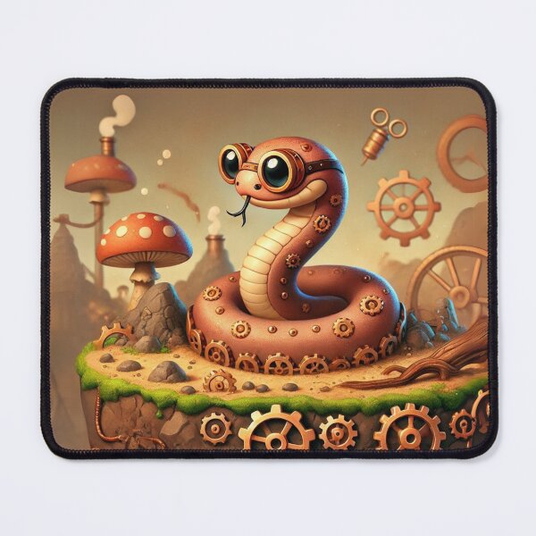 Item preview, Steampunk Rough Earth Snake designed and sold by Sillytoe.