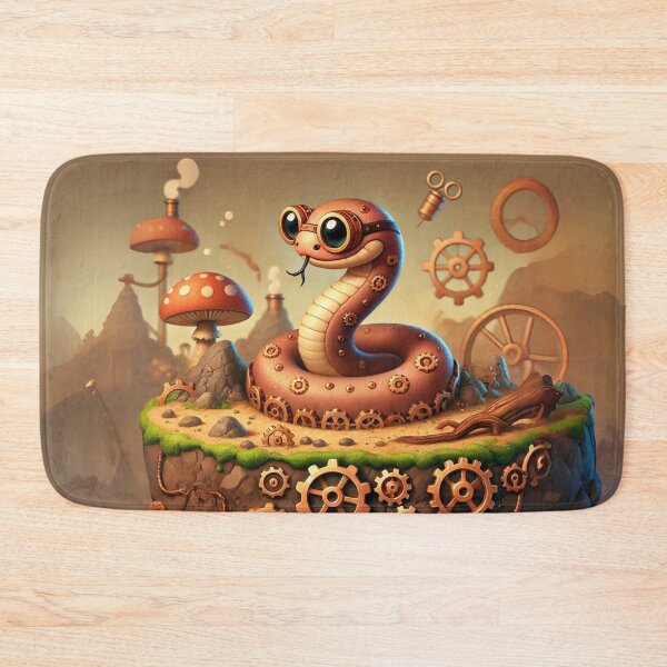 Item preview, Steampunk Rough Earth Snake designed and sold by Sillytoe.