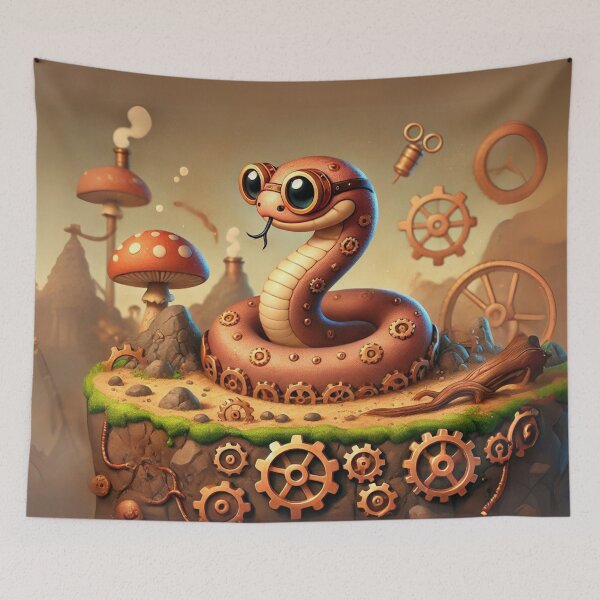 Item preview, Steampunk Rough Earth Snake designed and sold by Sillytoe.