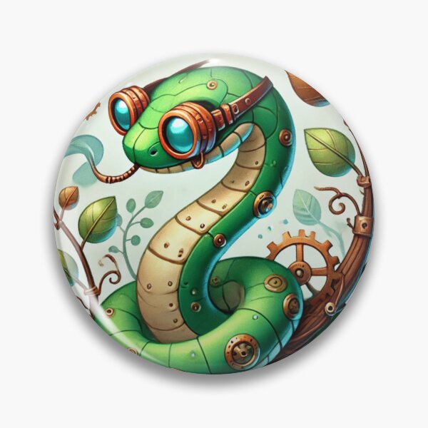 Item preview, Steampunk Rough Green Snake designed and sold by Sillytoe.
