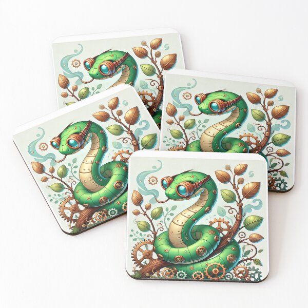 Item preview, Steampunk Rough Green Snake designed and sold by Sillytoe.