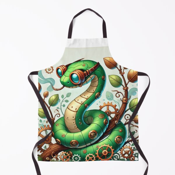 Item preview, Steampunk Rough Green Snake designed and sold by Sillytoe.