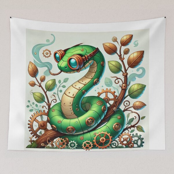 Item preview, Steampunk Rough Green Snake designed and sold by Sillytoe.