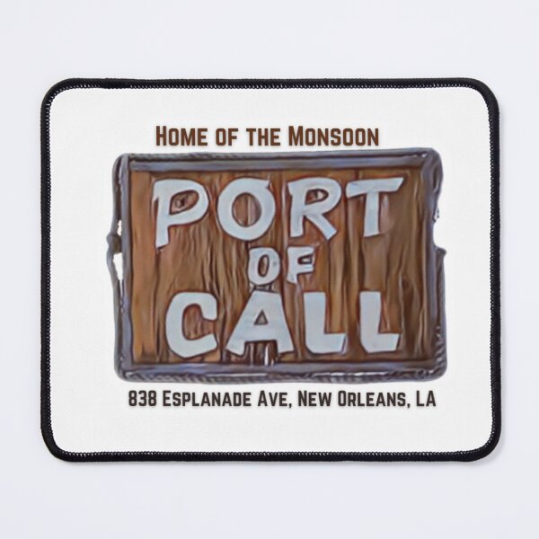 Item preview, Port of Call New Orleans: Iconic Restaurant and Home of the Monsoon Art | Mardi Gras Tshirt designed and sold by MerchMaid1981.