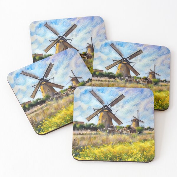 Item preview, Dutch Windmills in Spring designed and sold by The Wandering Bookworm.