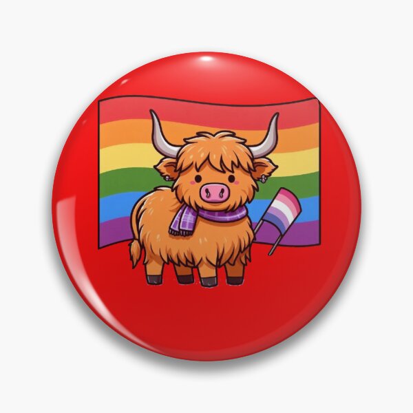 Item preview, Happy highland cow with pride flags, perfect gift! designed and sold by hardingcarl2.