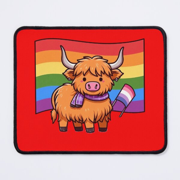 Item preview, Happy highland cow with pride flags, perfect gift! designed and sold by hardingcarl2.