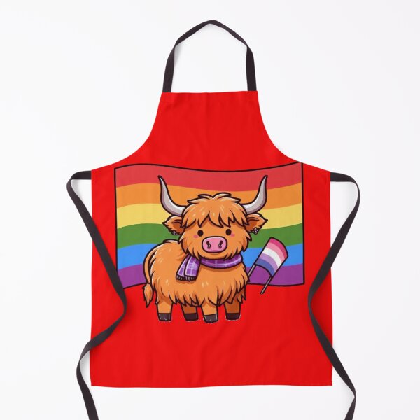 Item preview, Happy highland cow with pride flags, perfect gift! designed and sold by hardingcarl2.