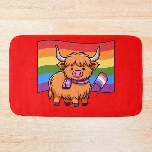 Item preview, Happy highland cow with pride flags, perfect gift! designed and sold by hardingcarl2.