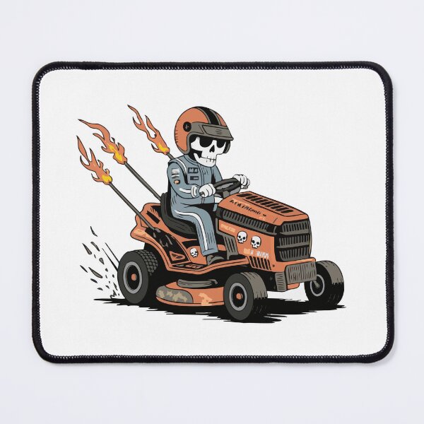 Item preview, Lawnmower Racing - Skeleton Illustration - Lawn Mower Racing designed and sold by RaceDayRags.