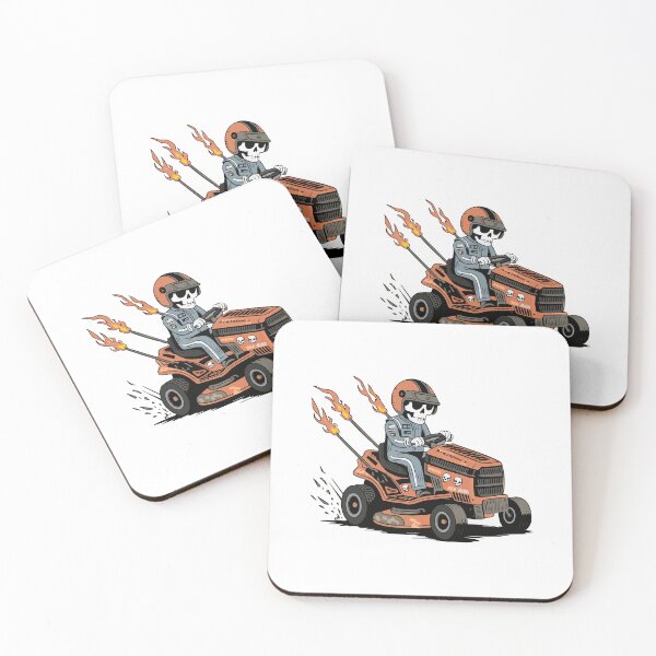 Item preview, Lawnmower Racing - Skeleton Illustration - Lawn Mower Racing designed and sold by RaceDayRags.
