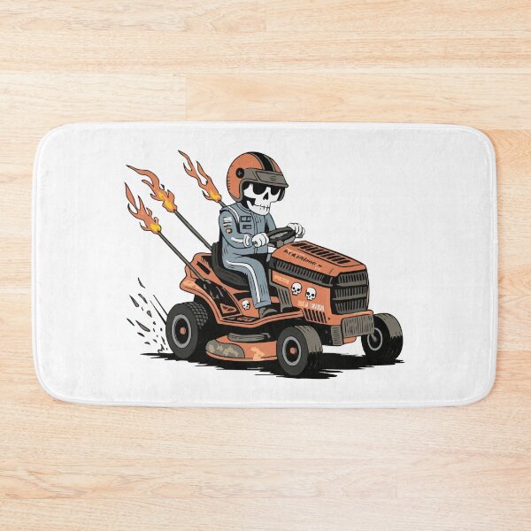 Item preview, Lawnmower Racing - Skeleton Illustration - Lawn Mower Racing designed and sold by RaceDayRags.