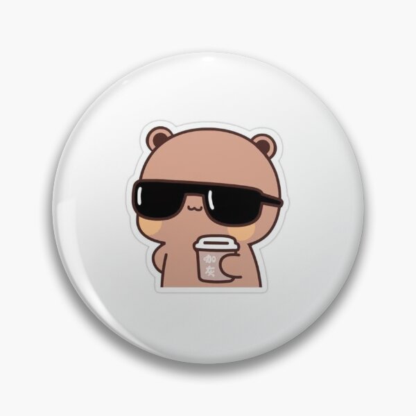 Item preview, Dudu with cup of tea and sun glasses designed and sold by BubuAndDuduShop.