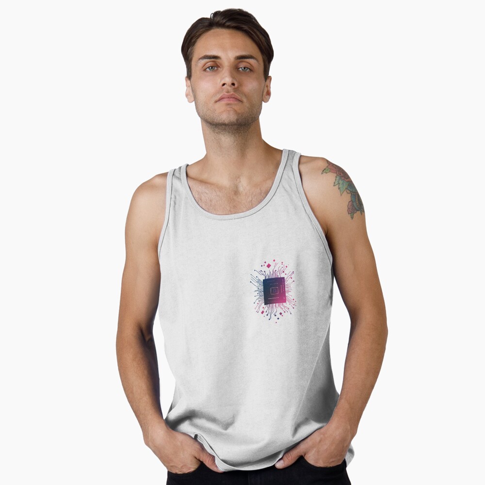 Tech Heart: Minimalistic CPU Chip Pocket Design