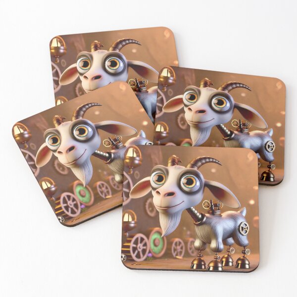 Item preview, Steampunk Saanen Goat designed and sold by Sillytoe.