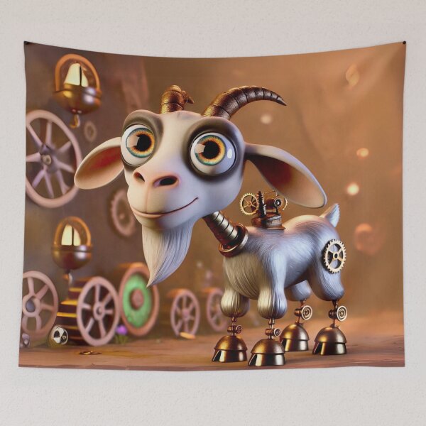 Item preview, Steampunk Saanen Goat designed and sold by Sillytoe.