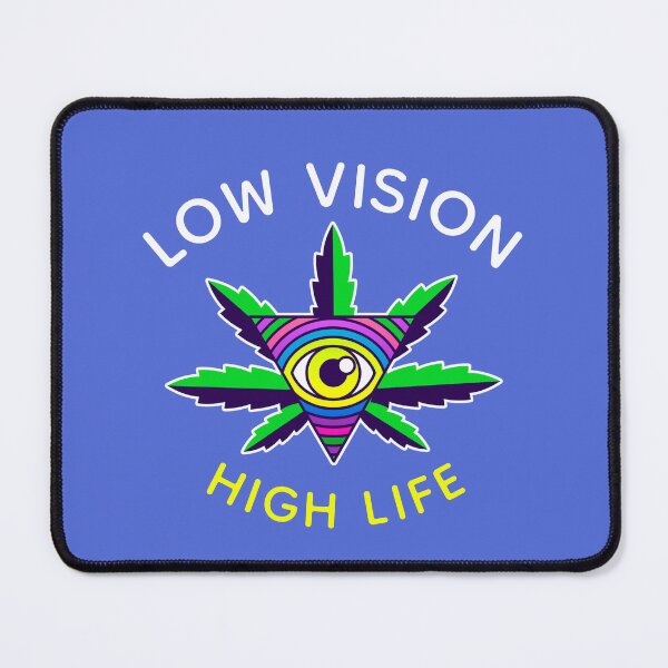 Item preview, Low Vision, High Life Visually Impaired Blind Retro Eyeball Third Eye Leaf designed and sold by Whatever, Maranda.
