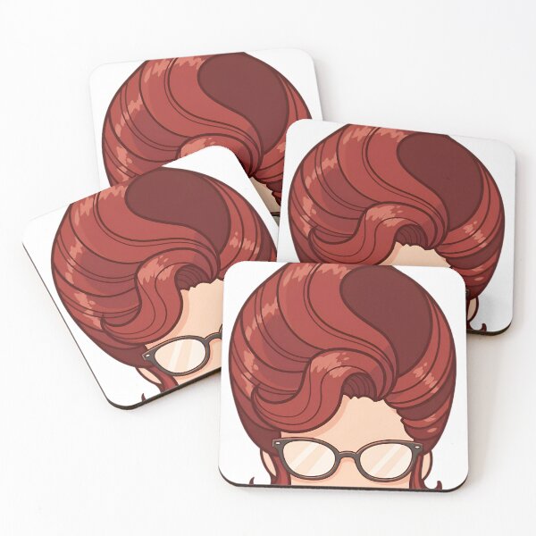 Artikelvorschau, Party-Maske mit Voluminösem Haar und Retro-Brille entworfen und verkauft von MarVan-Prints.