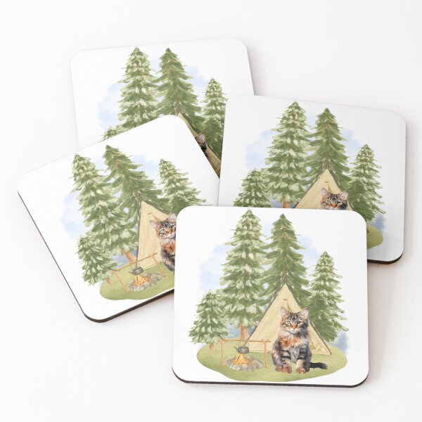 Item preview, camping cat adventure designed and sold by Purrs & Snuggles Designs.