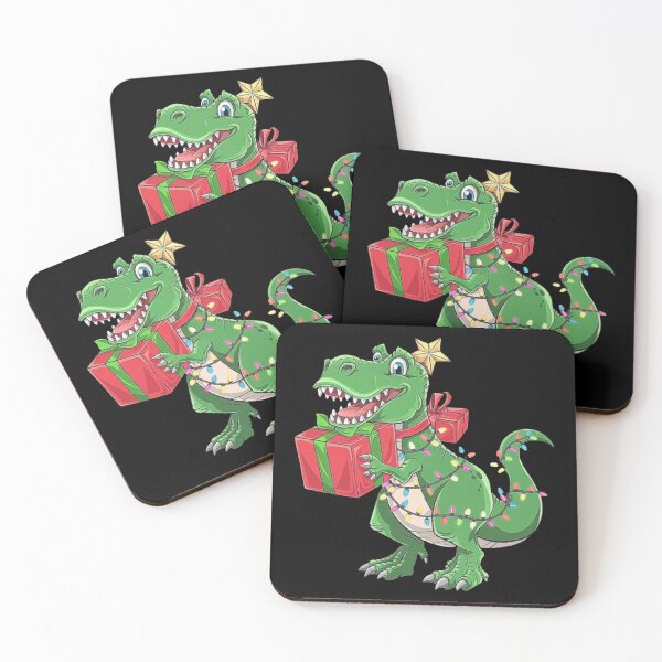 Item preview, Christmas Dinosaur with Gift Boxes and Festive Lights designed and sold by love3617.