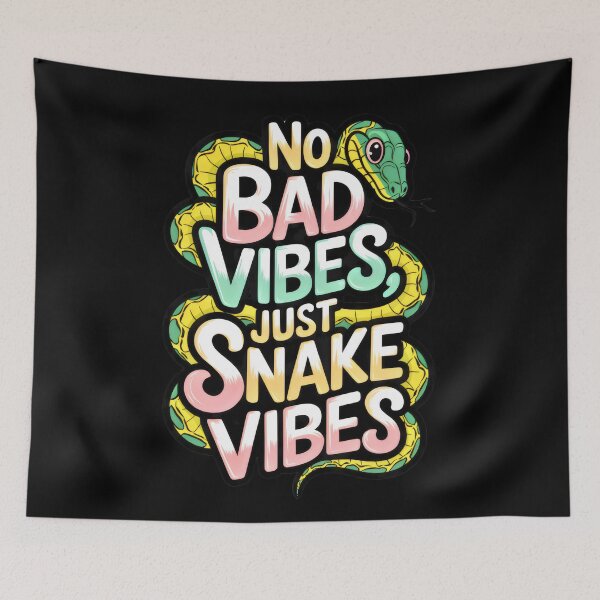 Item preview, No Bad Vibes jut snake vibes Chinese new year of the snake 2025 designed and sold by VividDripCo.