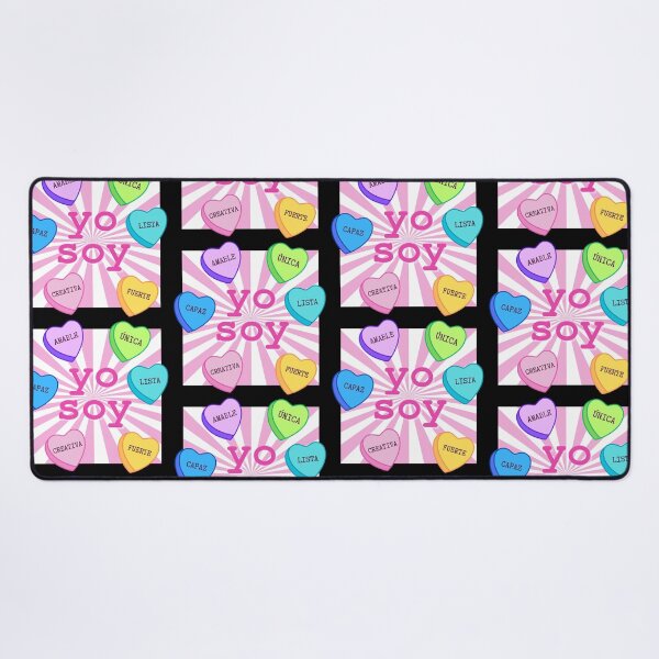 Vista previa del artículo con la obra «Yo Soy – Diseño empoderante de corazones de caramelo en español», diseñado y vendido por Teacher2Nerds.