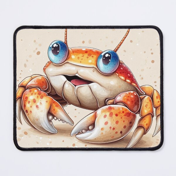 Item preview, "Adorable Cartoon Crab with Big Blue Eyes" designed and sold by bloorose.