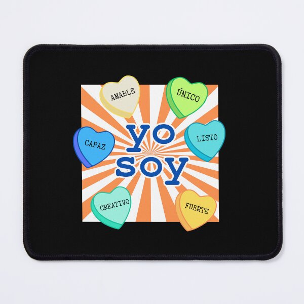 Vista previa del artículo con la obra «Yo Soy – Diseño de corazón de caramelo empoderante en español – Niño», diseñado y vendido por Teacher2Nerds.