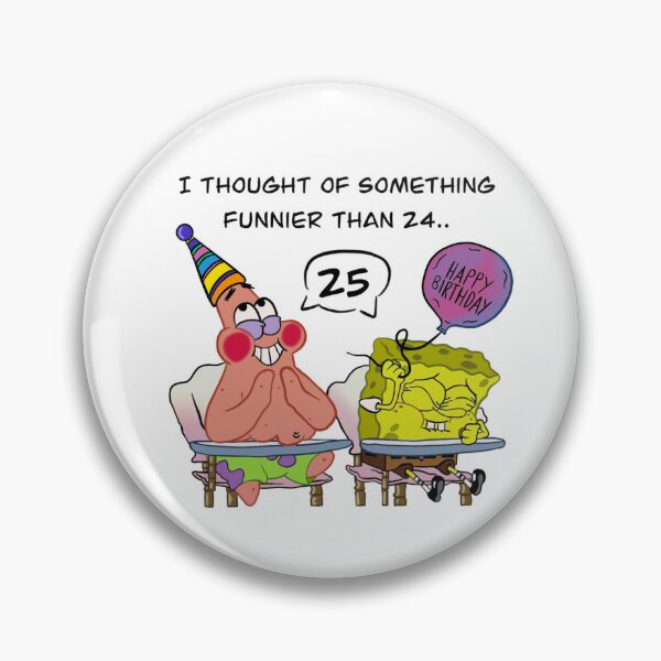 Vista previa del artículo con la obra «Tarjeta de cumpleaños número 25 de Bob Esponja», diseñado y vendido por Sophie Sprout Design.